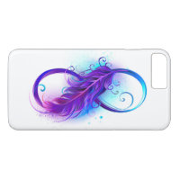 Infinity with Purple Feather
