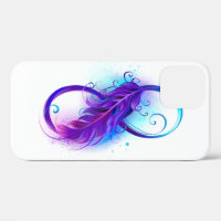 Infinity with Purple Feather