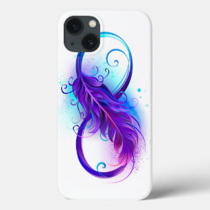 Infinity with Purple Feather iPhone 13 Case