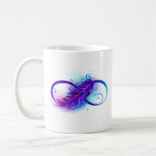 Infinity with Purple Feather Coffee Mug