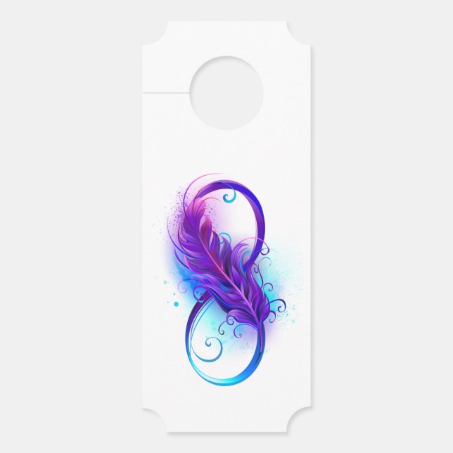 Infinity with Purple Feather Door Hanger (Front)