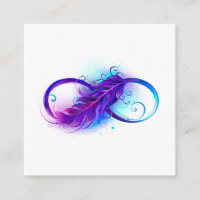 Infinity with Purple Feather