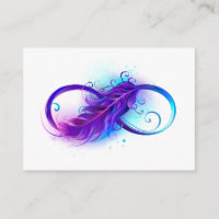 Infinity with Purple Feather