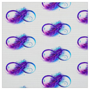 Infinity with Purple Feather Fabric