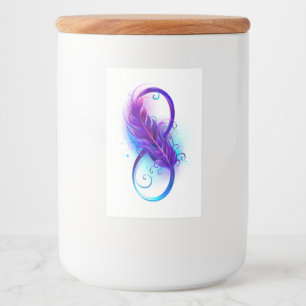 Infinity with Purple Feather Food Label