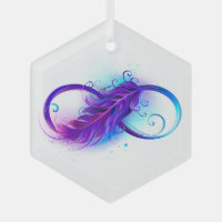 Infinity with Purple Feather