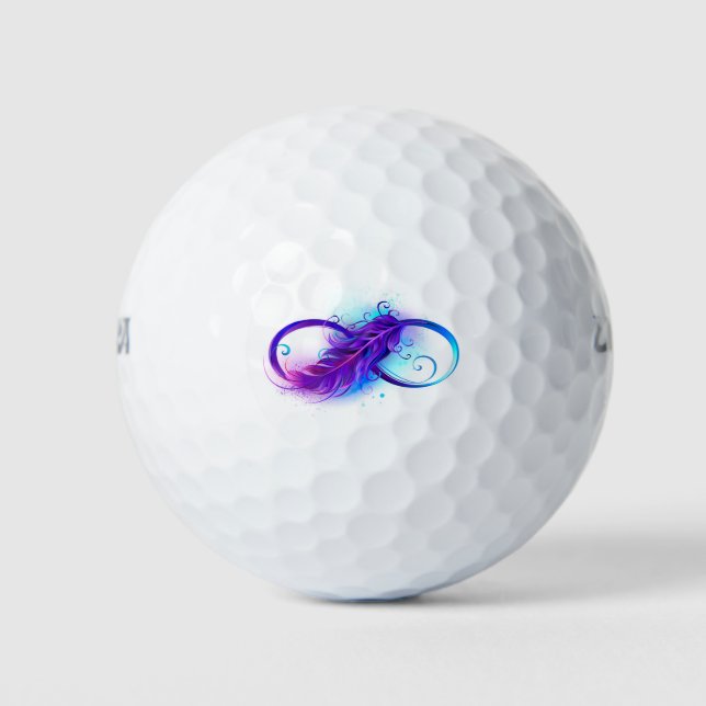 Infinity with Purple Feather Golf Balls (Front)