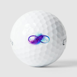 Infinity with Purple Feather Golf Balls