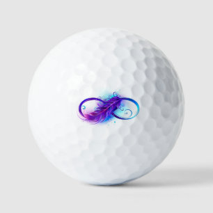 Infinity with Purple Feather Golf Balls