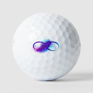 Infinity with Purple Feather Golf Balls
