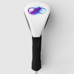 Infinity with Purple Feather Golf Head Cover
