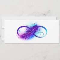 Infinity with Purple Feather