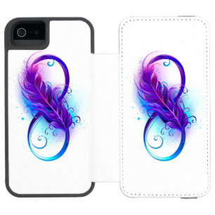 Infinity with Purple Feather Incipio Watson™ iPhone 5 Wallet Case