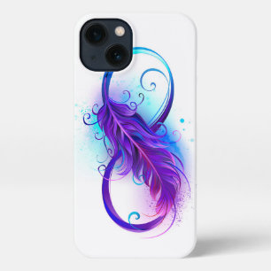 Infinity with Purple Feather iPhone 13 Case