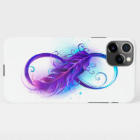 Infinity with Purple Feather