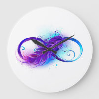 Infinity with Purple Feather