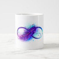 Infinity with Purple Feather