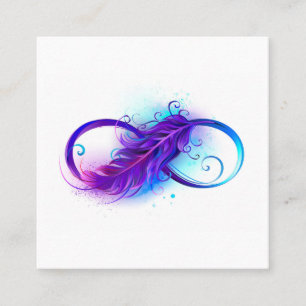 Infinity with Purple Feather Loyalty Card