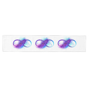 Infinity with Purple Feather Medium Table Runner