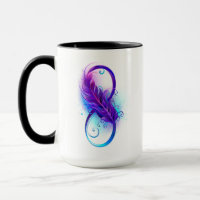 Infinity with Purple Feather