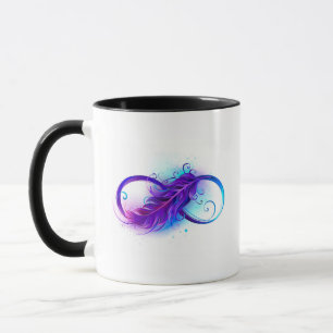 Infinity with Purple Feather Mug