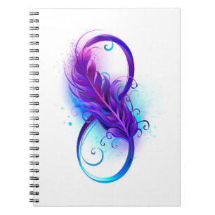 Infinity with Purple Feather Notebook