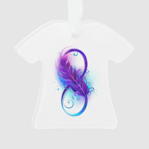 Infinity with Purple Feather Ornament