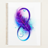 Infinity with Purple Feather