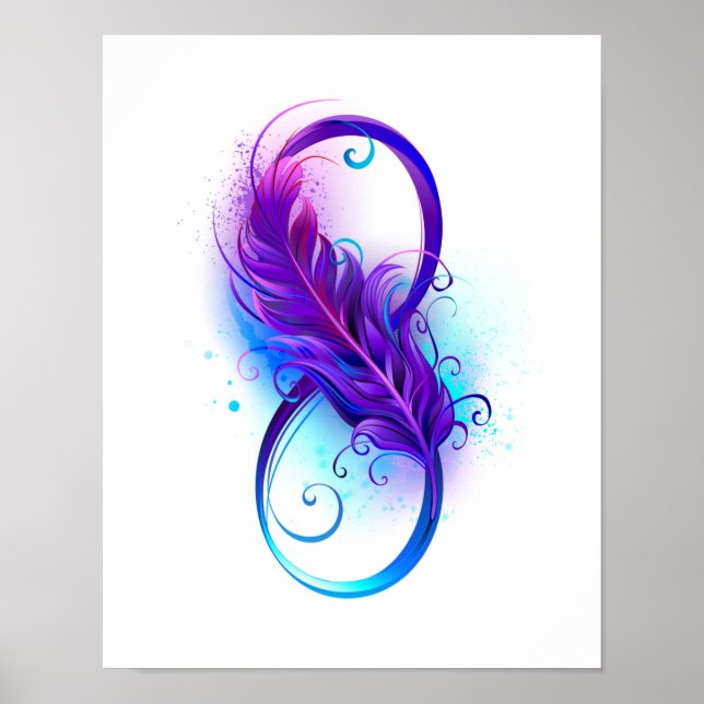 Infinity with Purple Feather Poster (Front)