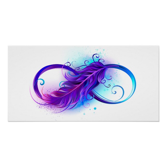 Infinity with Purple Feather Poster (Front)