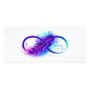 Infinity with Purple Feather Rack Card