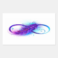 Infinity with Purple Feather