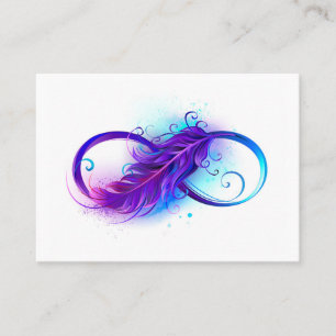 Infinity with Purple Feather Referral Card