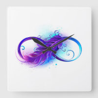Infinity with Purple Feather