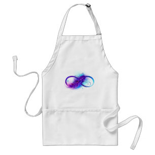 Infinity with Purple Feather Standard Apron
