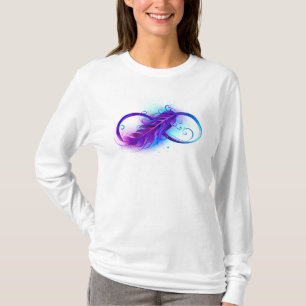 Infinity with Purple Feather T-Shirt