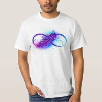 Infinity with Purple Feather