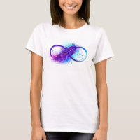 Infinity with Purple Feather