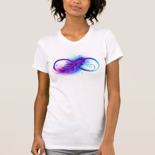 Infinity with Purple Feather T-Shirt