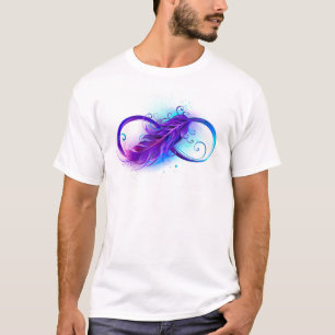 Infinity with Purple Feather T-Shirt