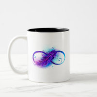 Infinity with Purple Feather