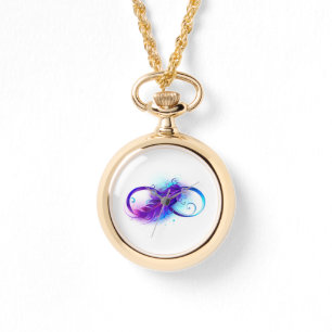 Infinity with Purple Feather Watch
