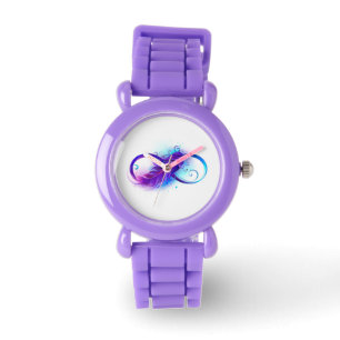 Infinity with Purple Feather Watch