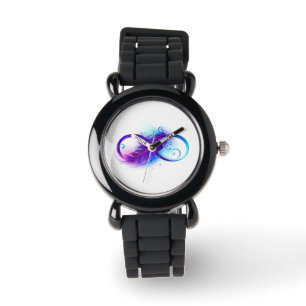 Infinity with Purple Feather Watch