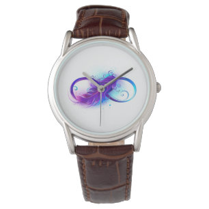 Infinity with Purple Feather Watch