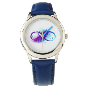 Infinity with Purple Feather Watch