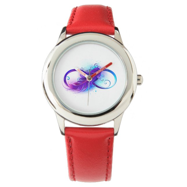 Infinity with Purple Feather Watch (Front)