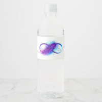 Infinity with Purple Feather