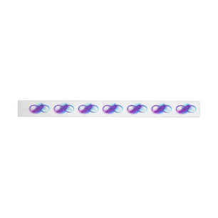 Infinity with Purple Feather Wrap Around Label