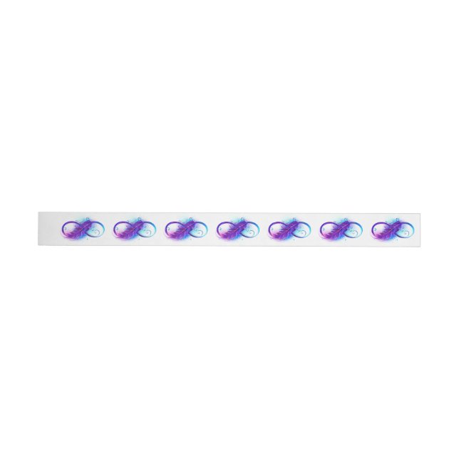 Infinity with Purple Feather Wrap Around Label (Individual)